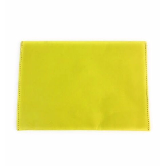 Polite Neon Lime Green Flat Envelope Pouch Clutch - Picture 6 of 6